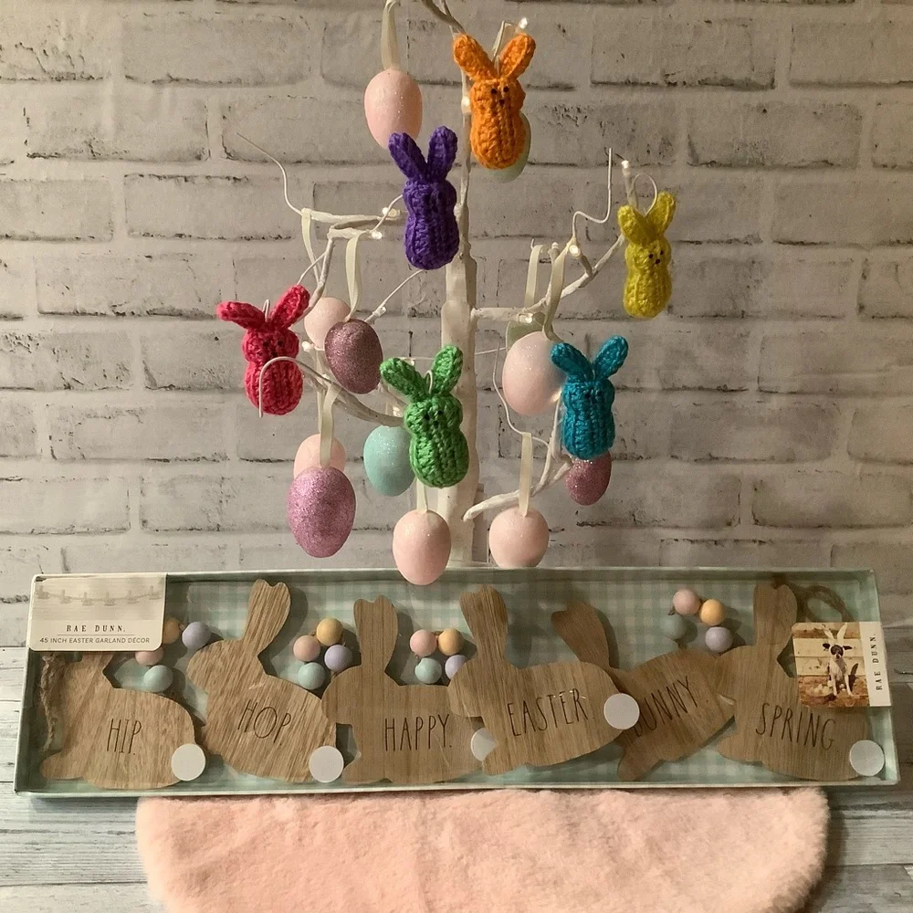 Rae Dunn Wood 45” Easter Bunny Garland